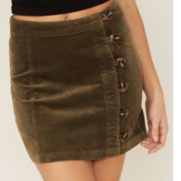Wishlist Olive Corduroy side button mini size medium - Picture 1 of 6
